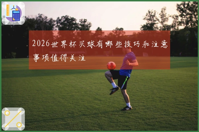 2026世界杯买球有哪些技巧和注意事项值得关注